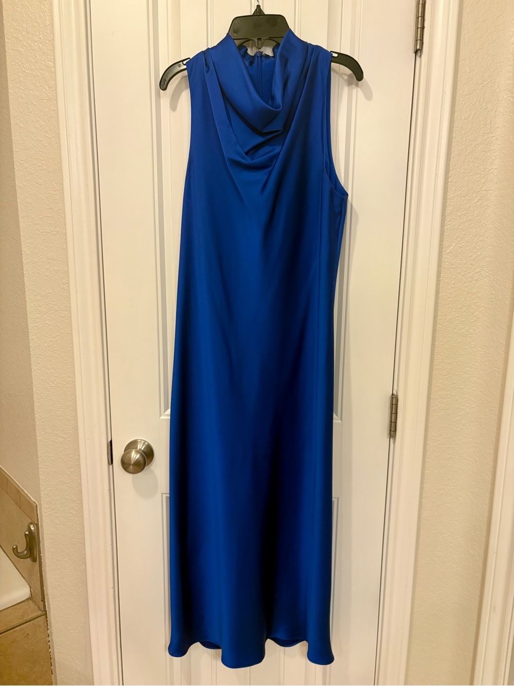 ANTONIO MELANI Sleeveless Cowl Midi Dress - Royal Blue